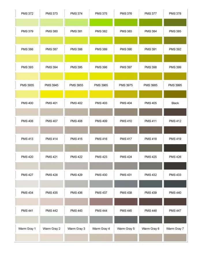 Pantone Colour Chart 06