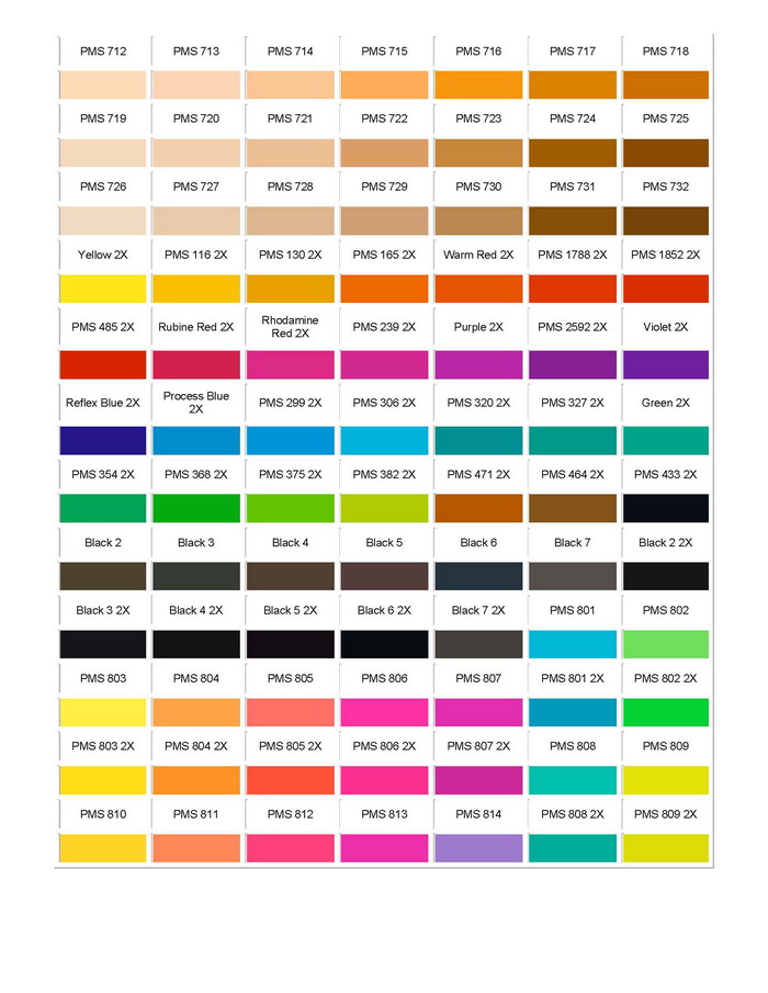 Pantone Colour Chart - Flagaholic.com.au